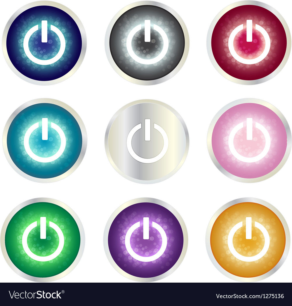 Power Button set Royalty Free Vector Image - VectorStock
