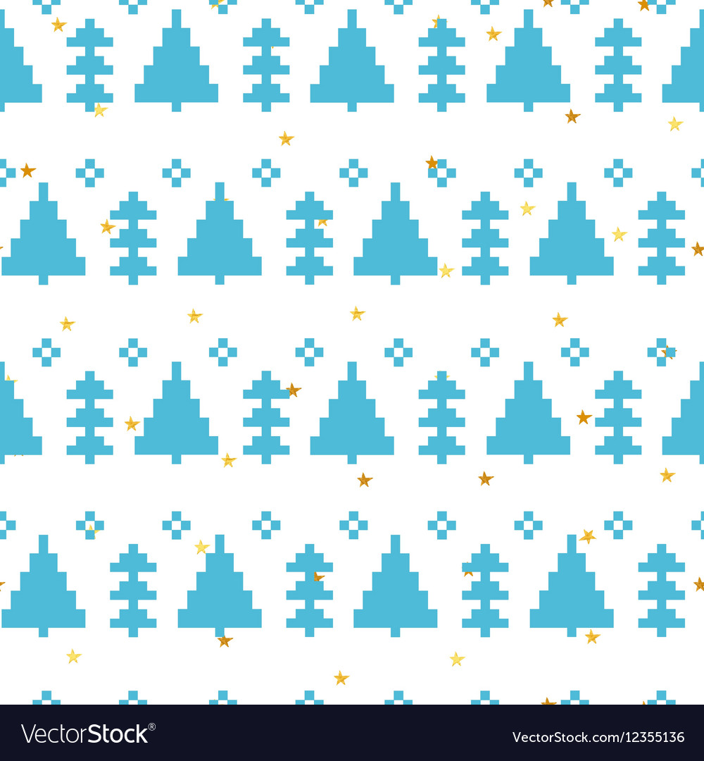 Seamless pattern with new year 8 bit