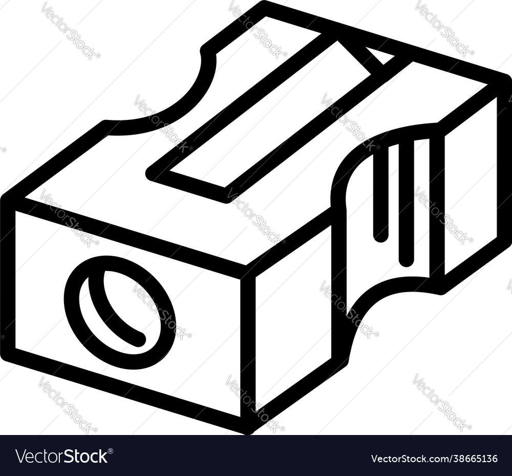 Sharpener icon outline style Royalty Free Vector Image