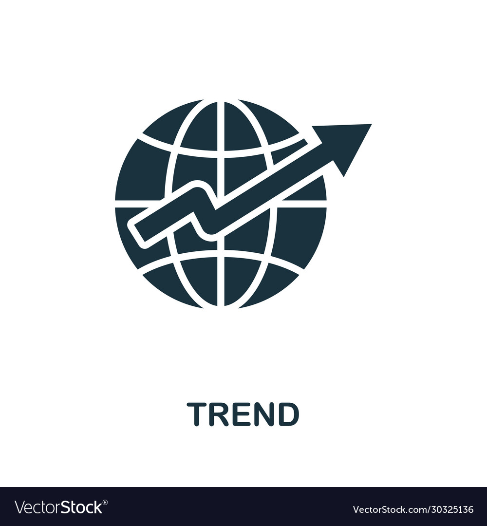 Trend icon simple element from business