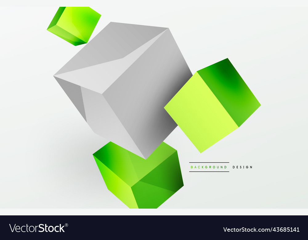 3d cubes abstract background composition