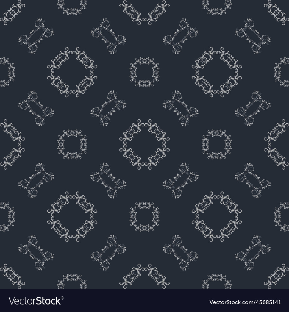 Damask seamless pattern background vector image Damask seamless pattern background