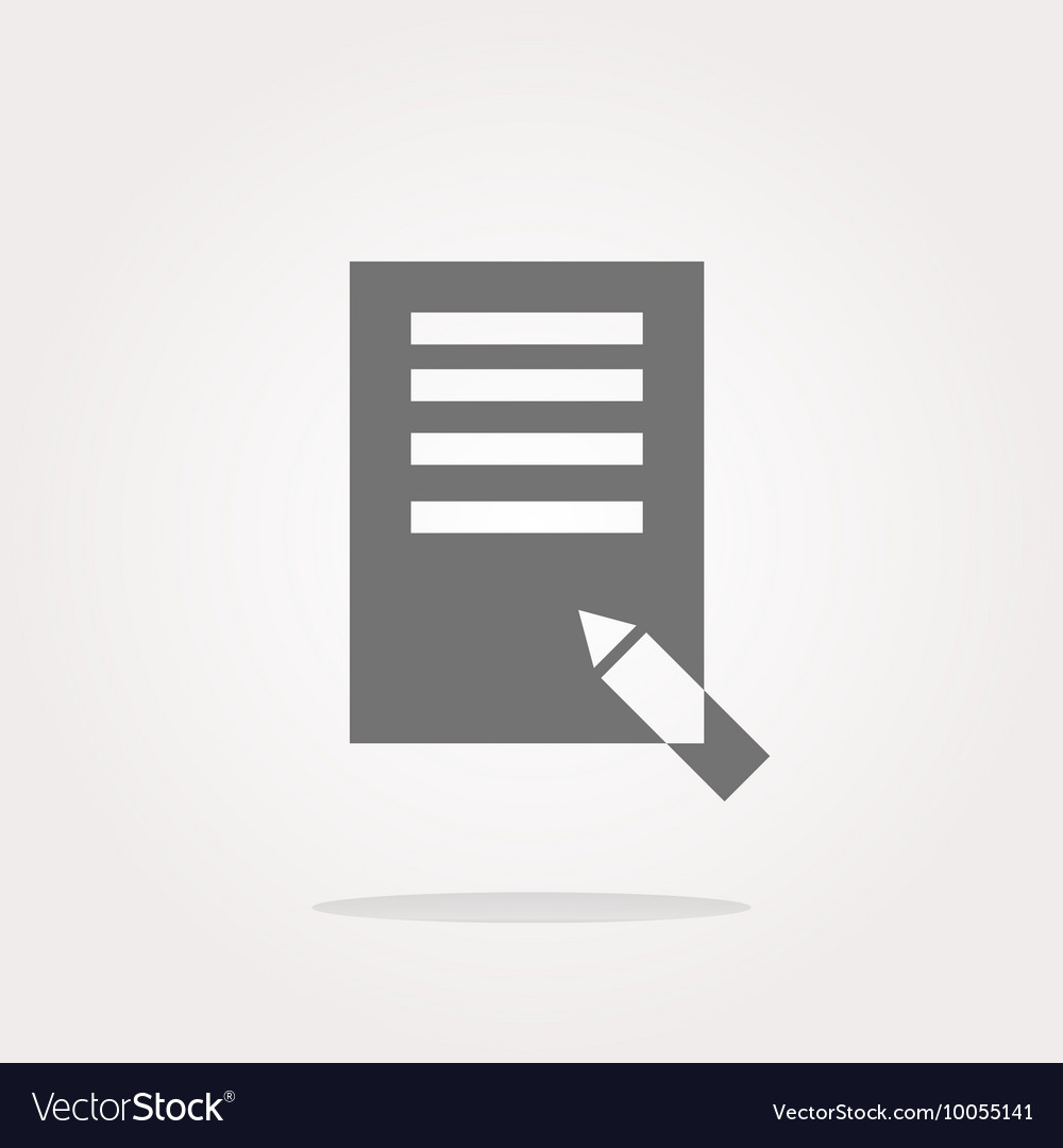 Edit document sign icon content button