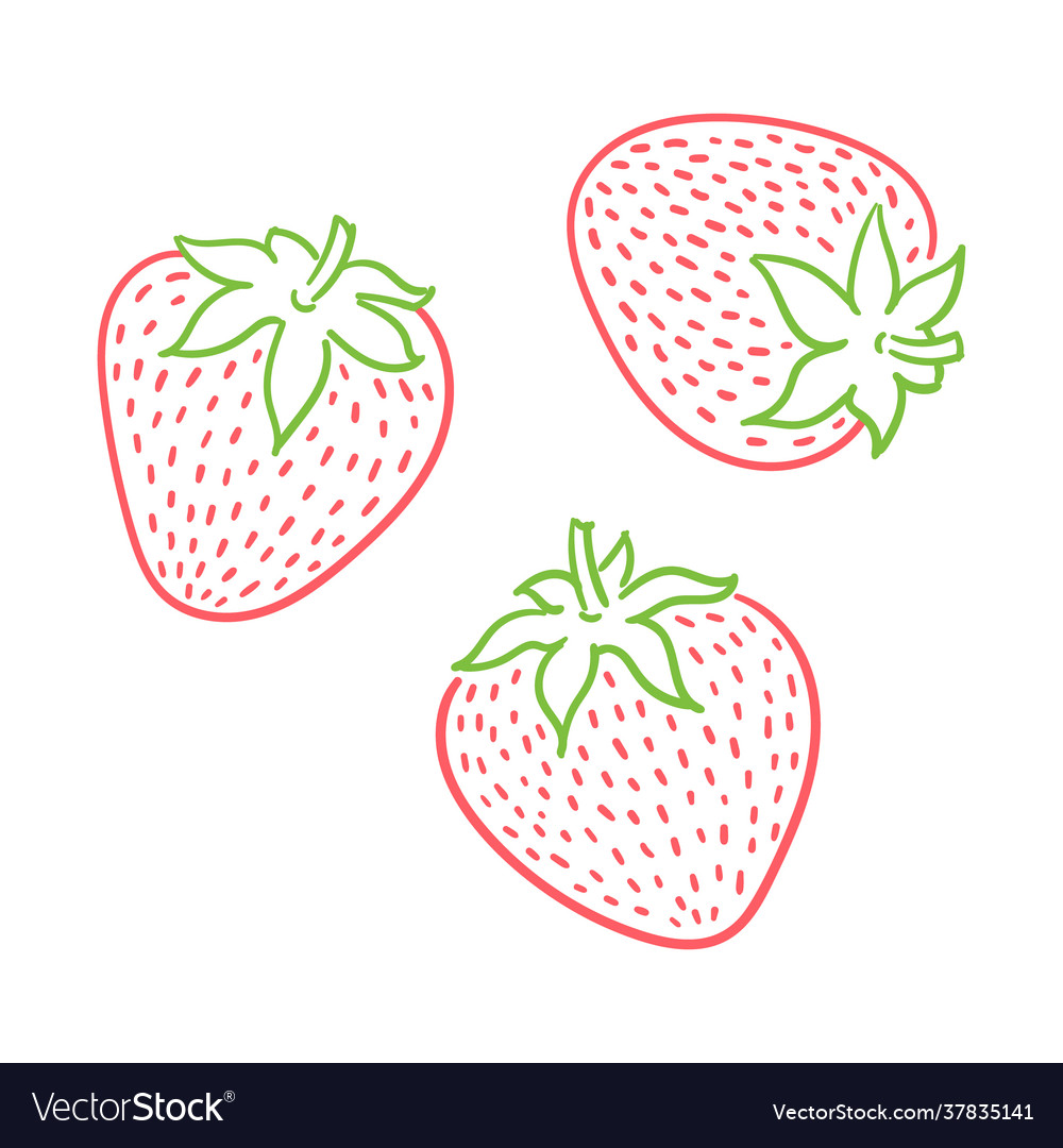 Hand-drawn strawberry