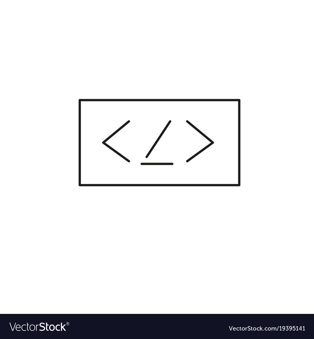 Programming code line icon