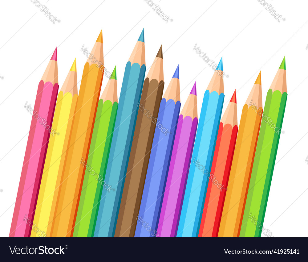 Realistic colorful pencil isolated on white Vector Image