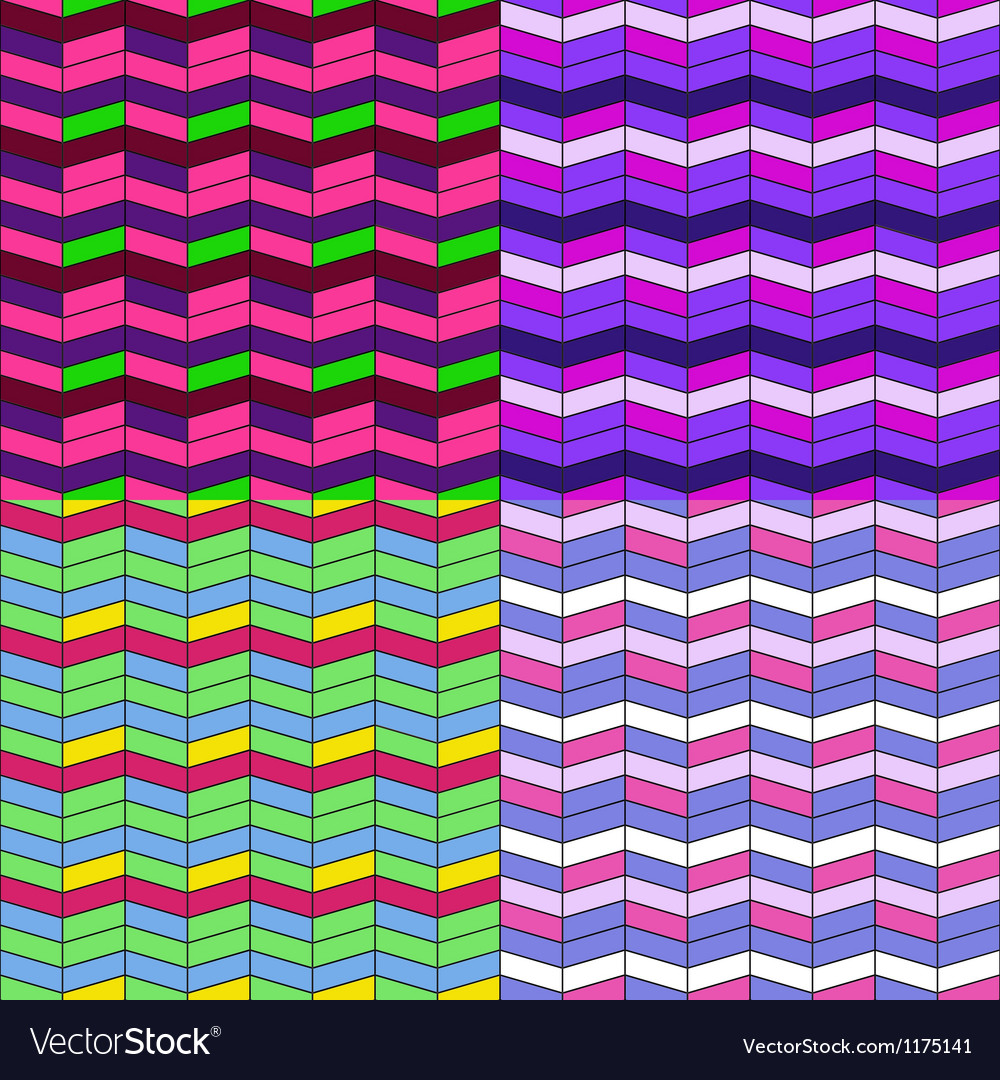 Set of zigzag patterns