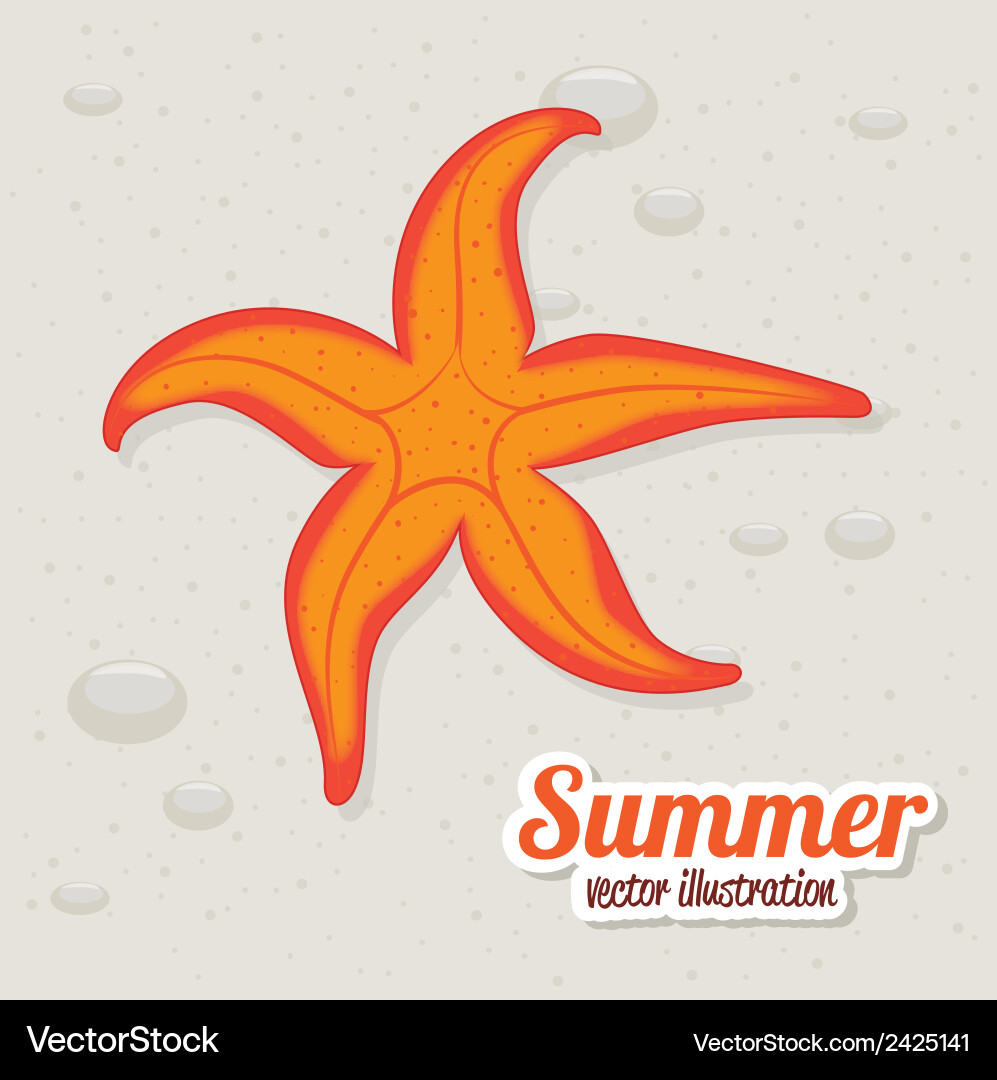 Summer design over sand background Royalty Free Vector Image