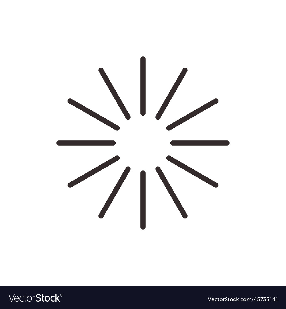 Sunbrust symbol abstract circle with line art vector image Sunbrust symbol abstract circle with line art