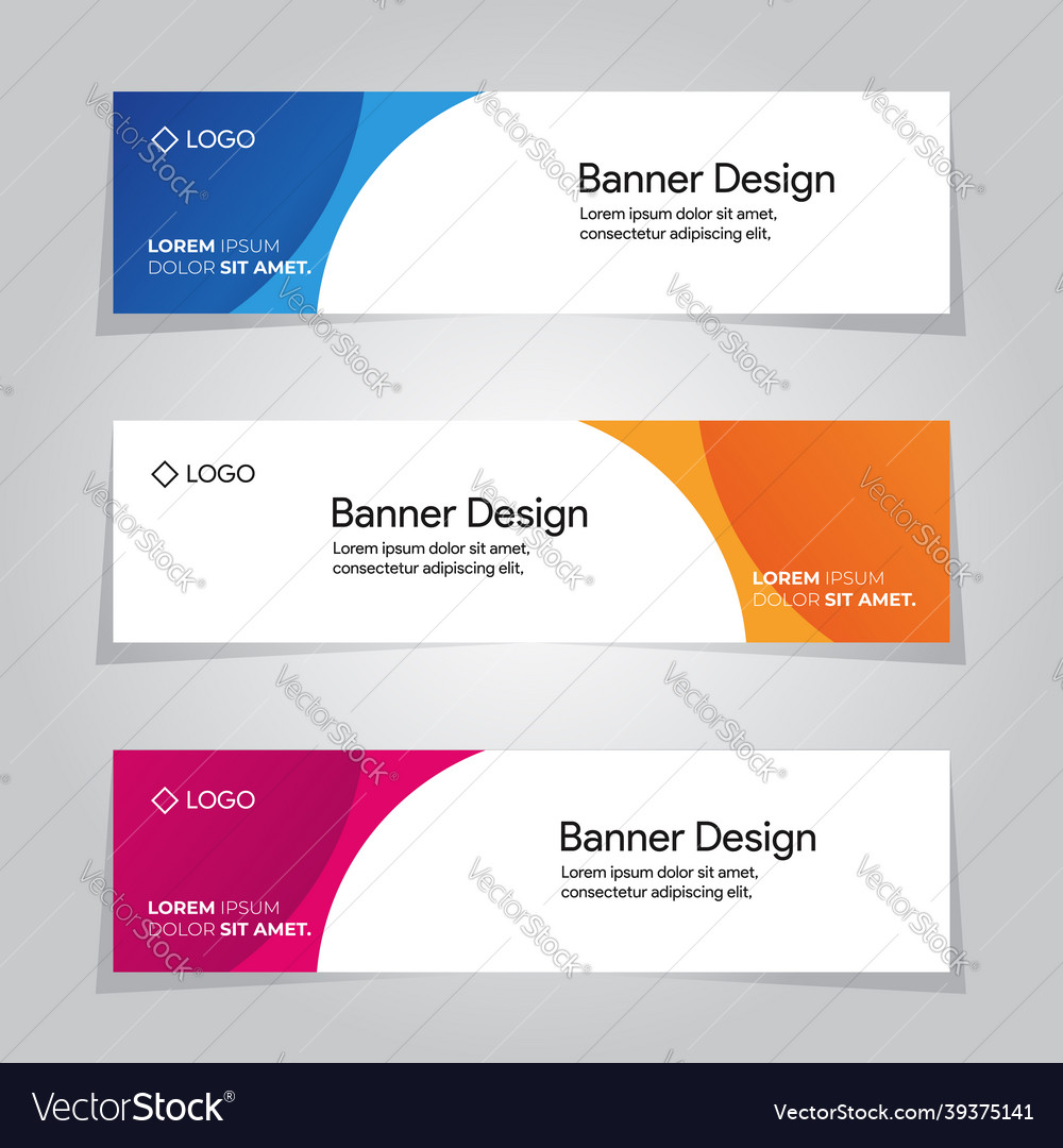 Template banner design background abstract shape