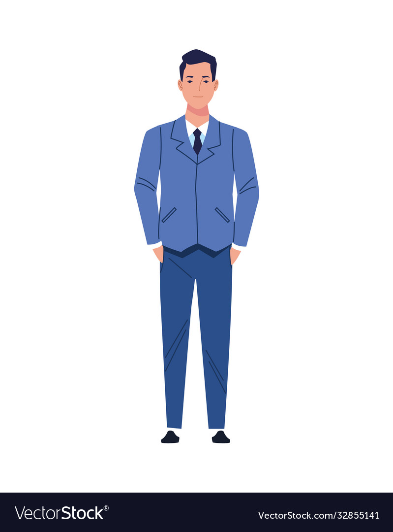 Young businessman casual avatar character