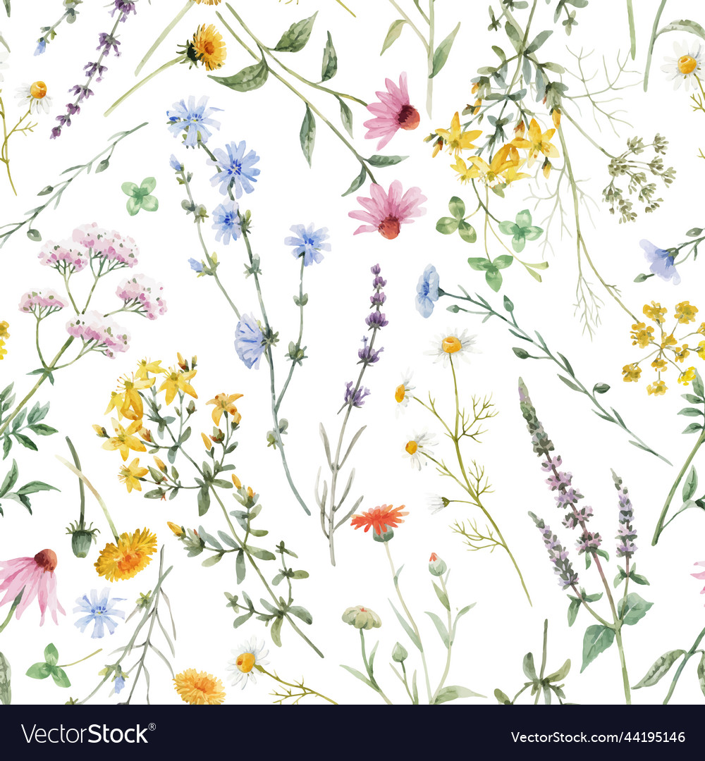 Beautiful floral seamless pattern Royalty Free Vector Image