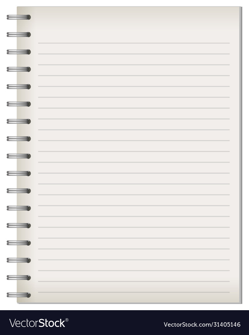 Blank notebook template background