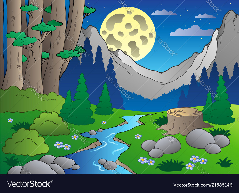 Cartoon Waldlandschaft 3