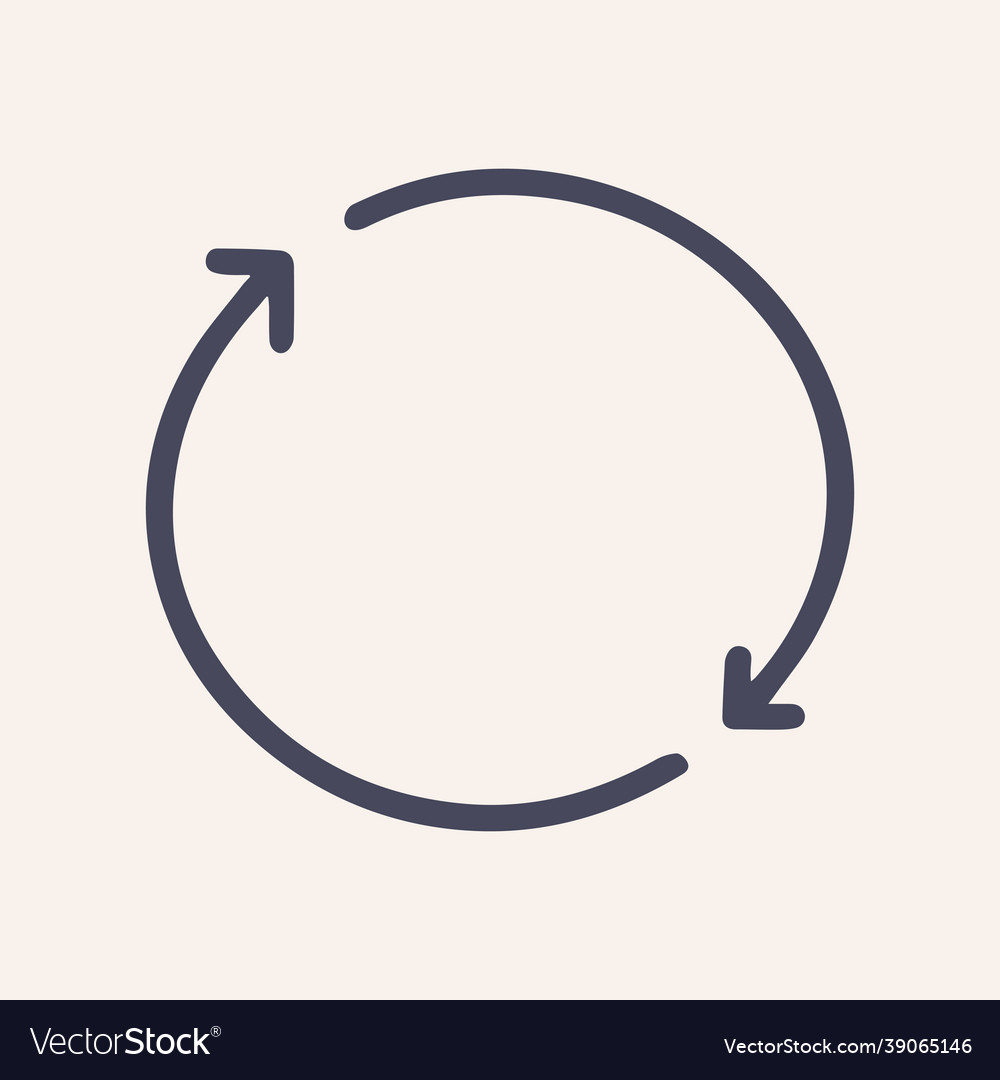 Circle loading color doodle simple icon vector image Circle loading color doodle simple icon