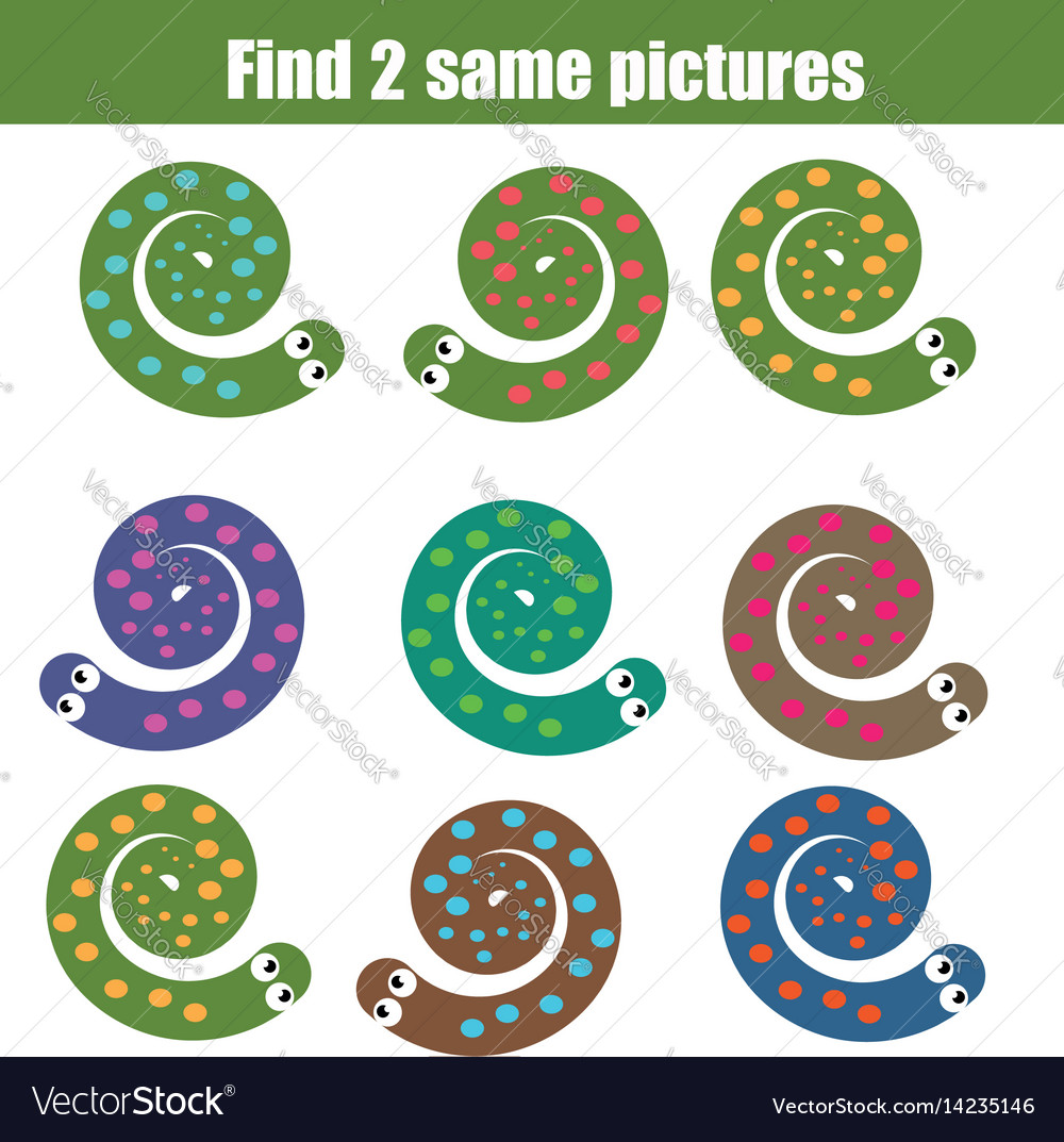 Find the same pictures children educational game