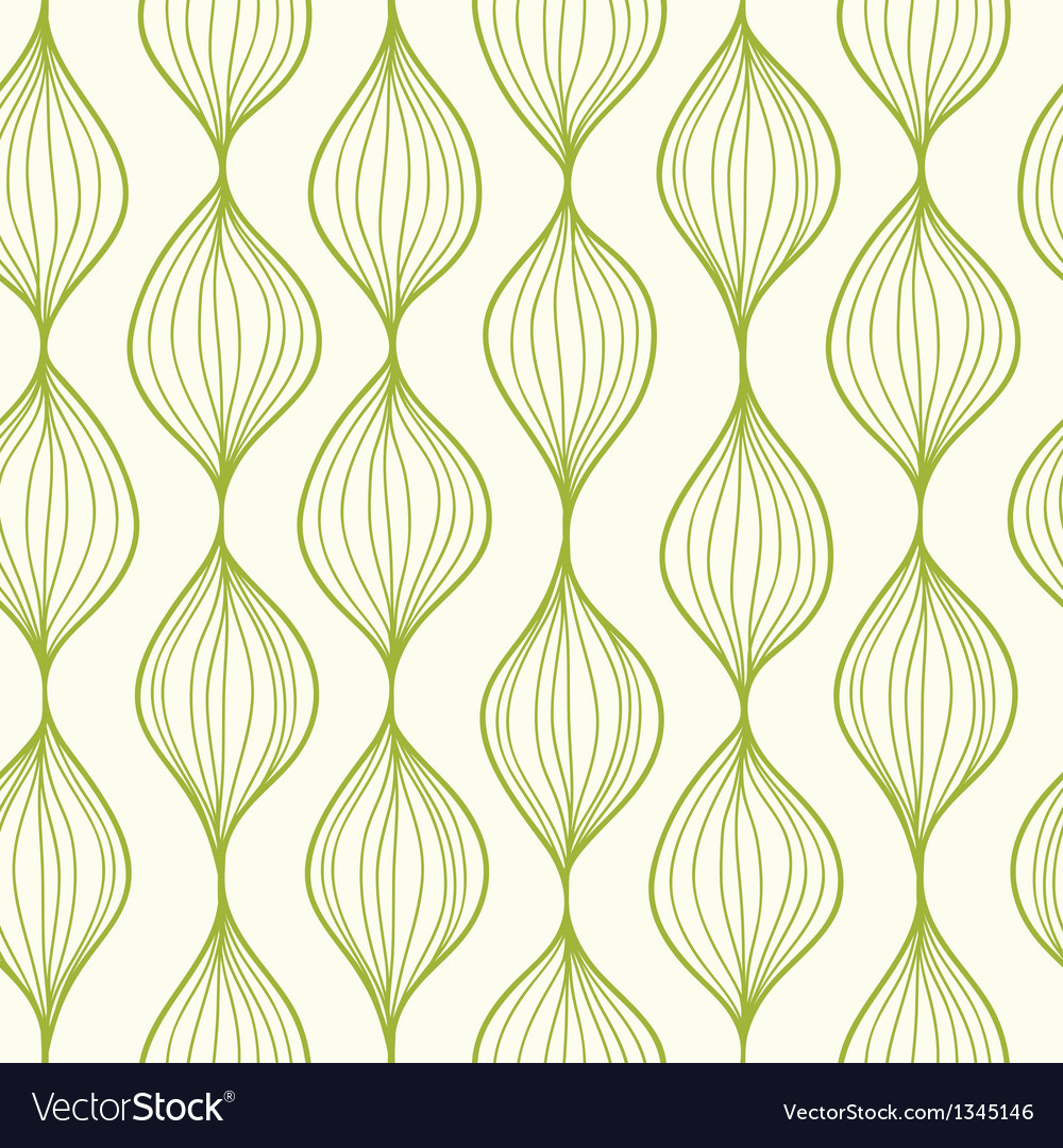 Green vertical ogee seamless pattern background