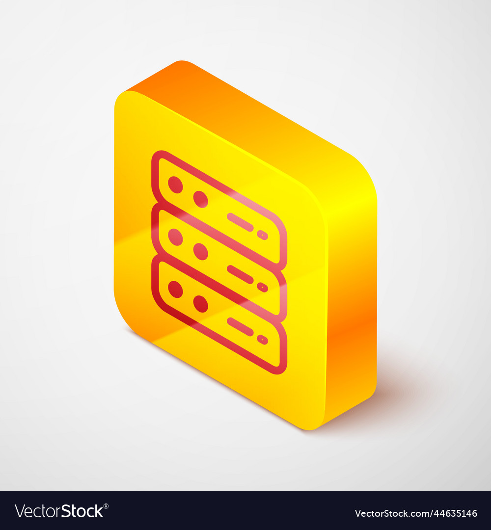 Isometric server data web hosting icon isolated vector image Isometric server data web hosting icon isolated