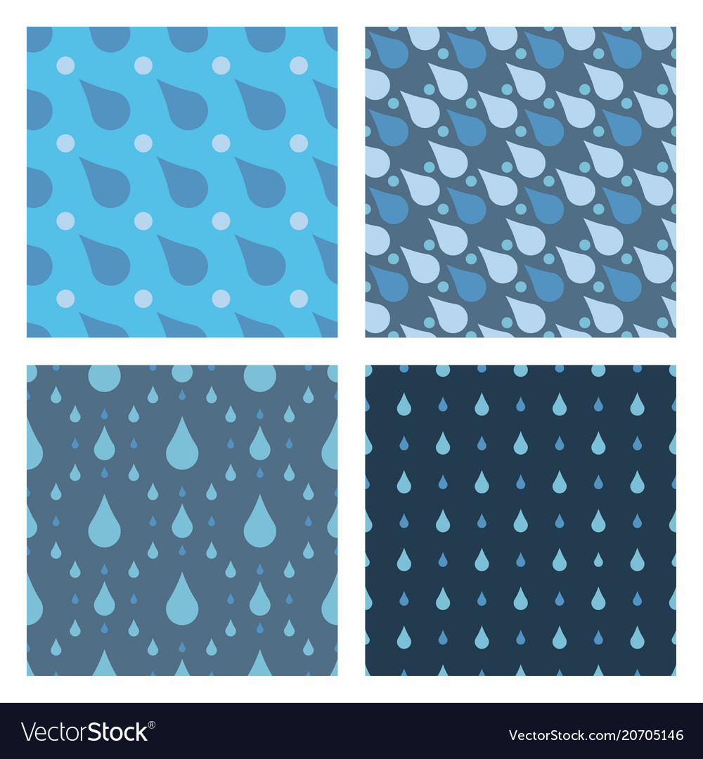 Rain drops seamless pattern background vector image Rain drops seamless pattern background