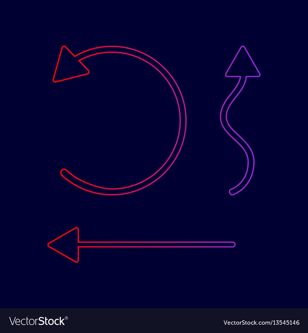 Simple set to interface arrows line icon