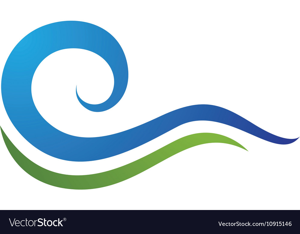 Wasserwelle Logo Vorlage