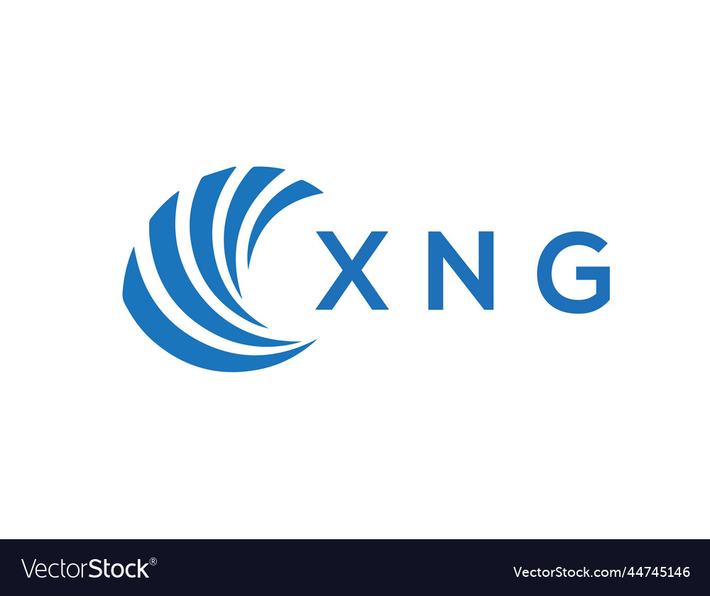 Xng letter logo design on white background