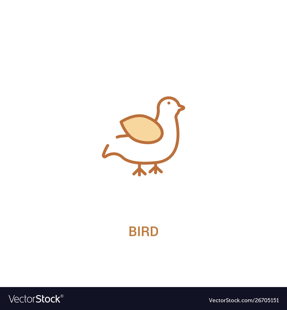 Bird concept 2 colored icon simple line element vector image Bird concept 2 colored icon simple line element