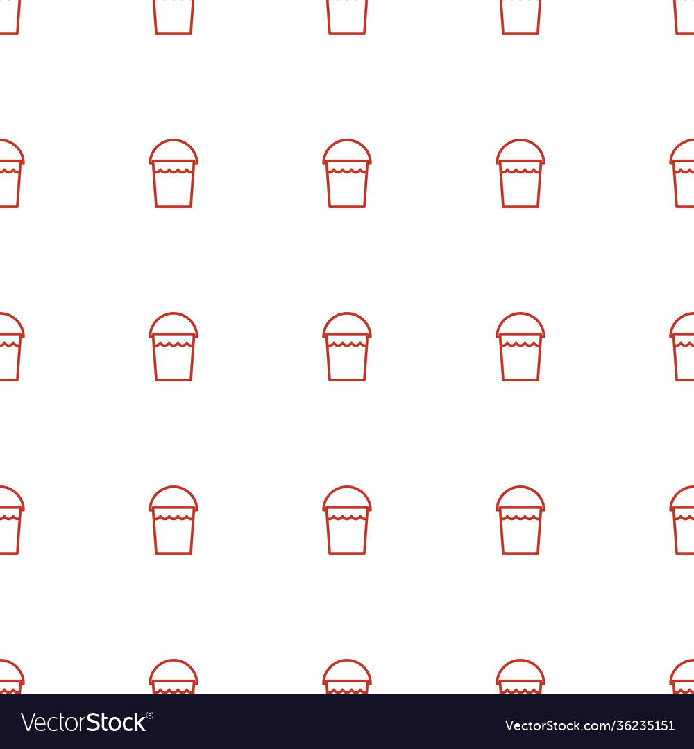 Bucket icon pattern seamless white background