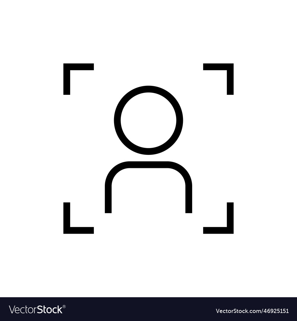 Facial recognition and user authentication icon