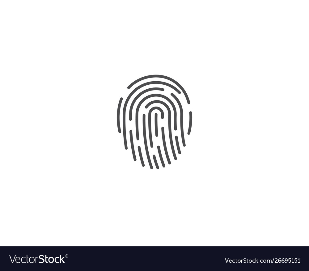 Fingerprint logo Royalty Free Vector Image - VectorStock