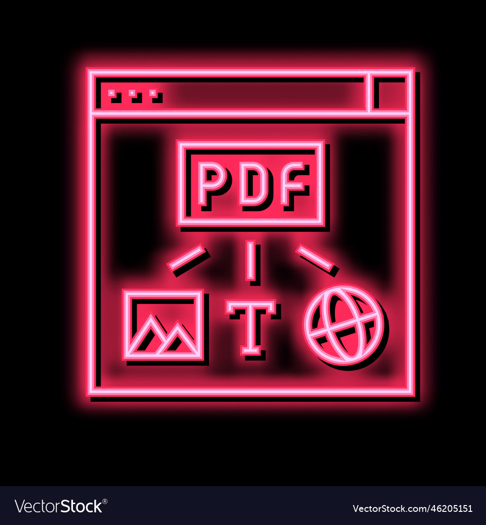 Image text and web site page to pdf file neon
