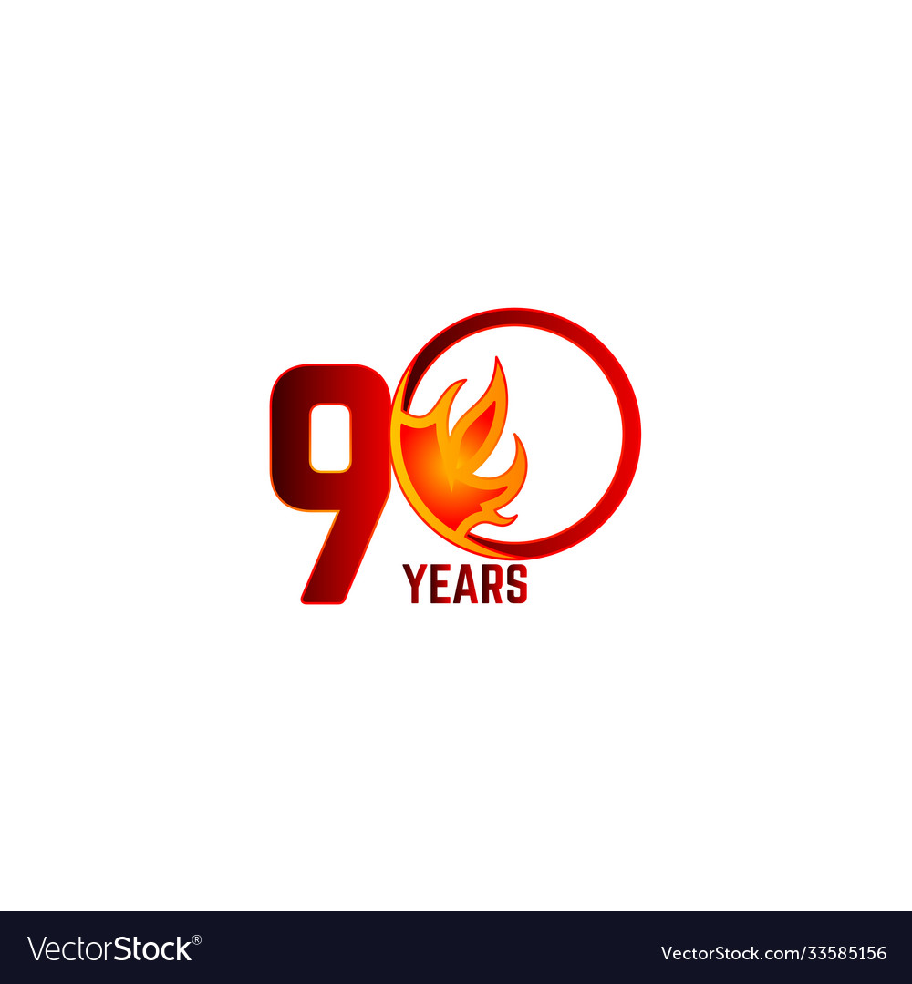 90 years anniversary celebration template design