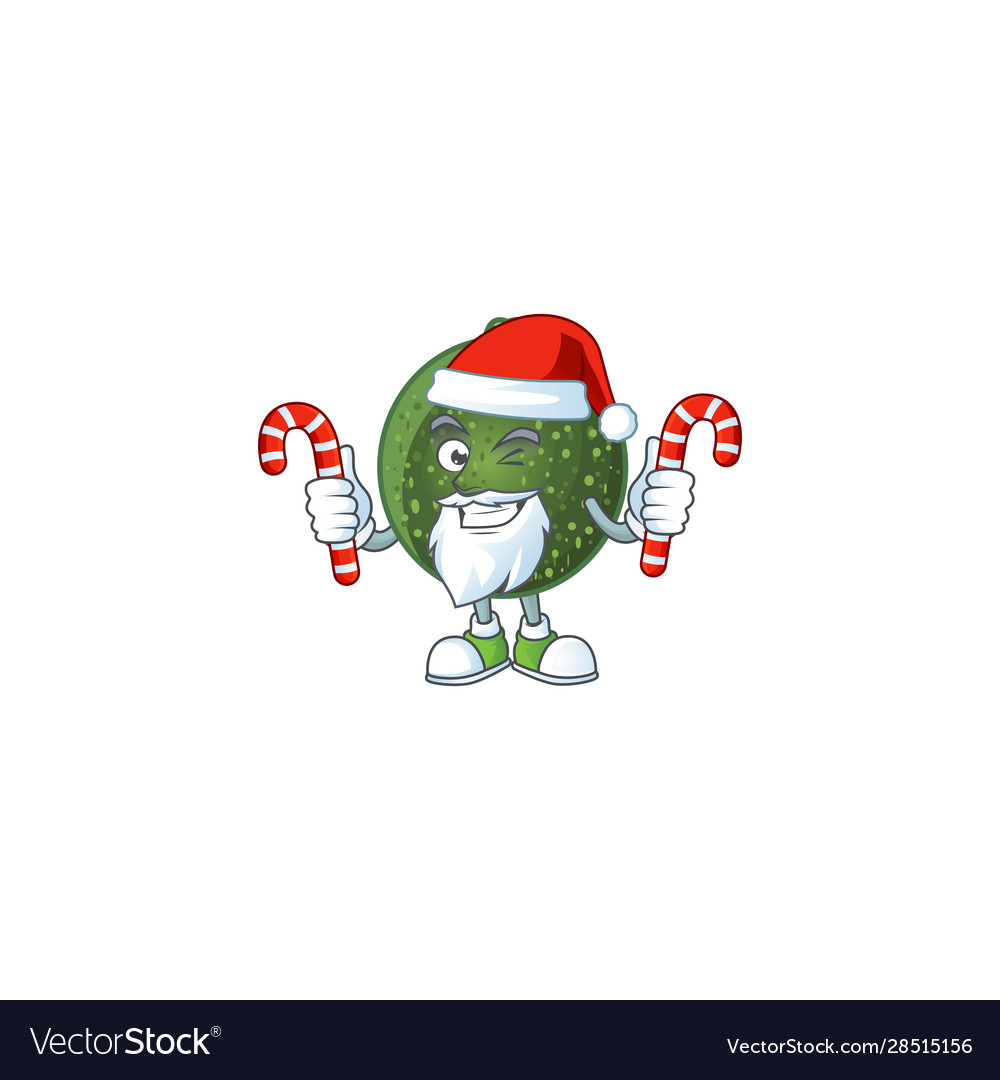 Gem squash cartoon character in santa claus