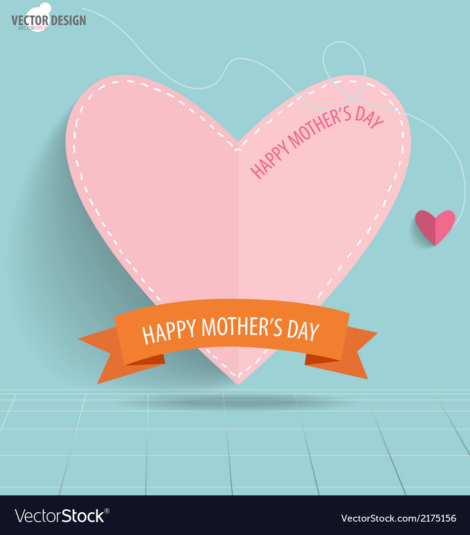 Happy motherss day paper hearts