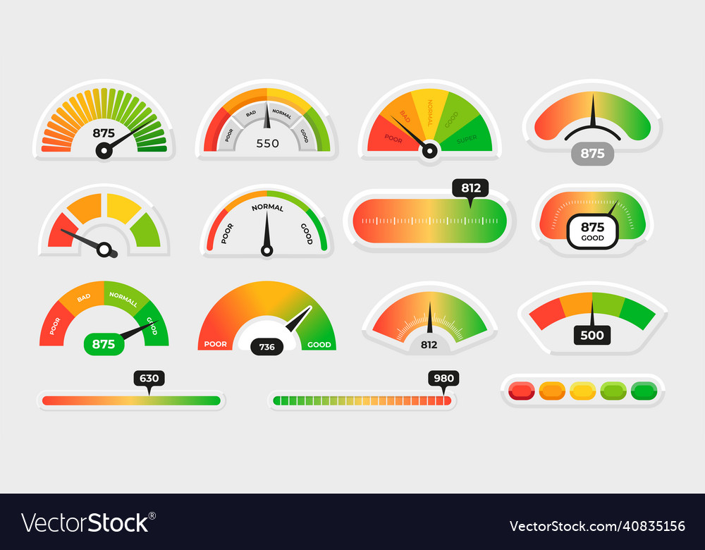 Meter Level Score Measure Graphic Dial Royalty Free Vector