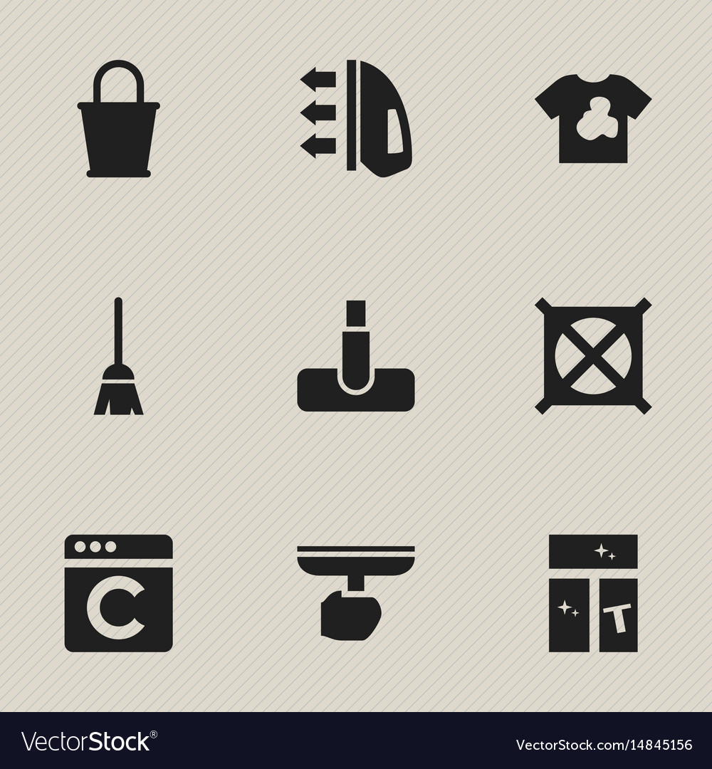 Set of 9 editable dry-cleaning icons includes