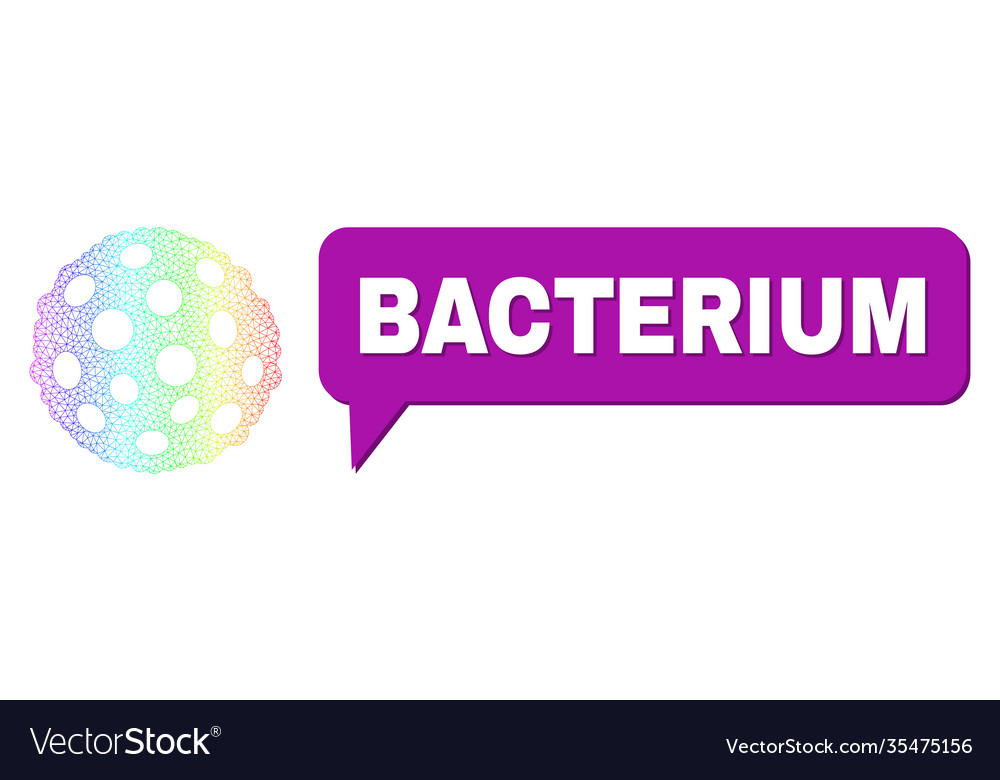 Spectrum mesh gradient bacterium spore icon vector image Spectrum mesh gradient bacterium spore icon
