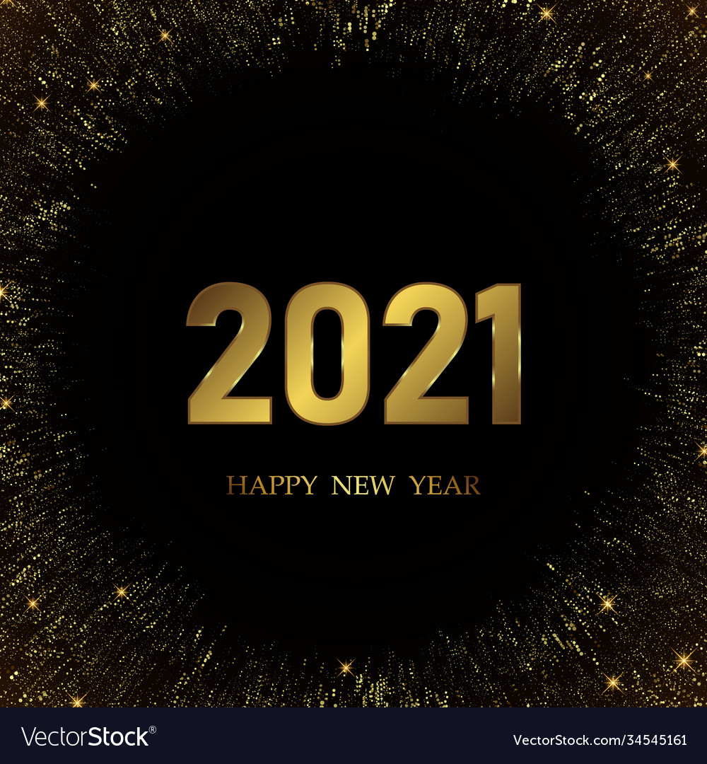 2021 new year background with gold numbers Vector Image