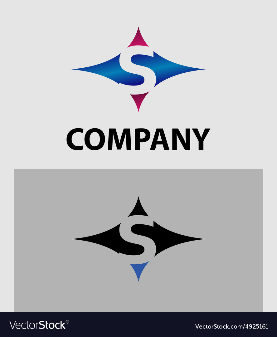 Abstract icons based on the letter s logo