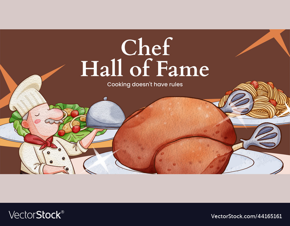 Blog header template with chef day