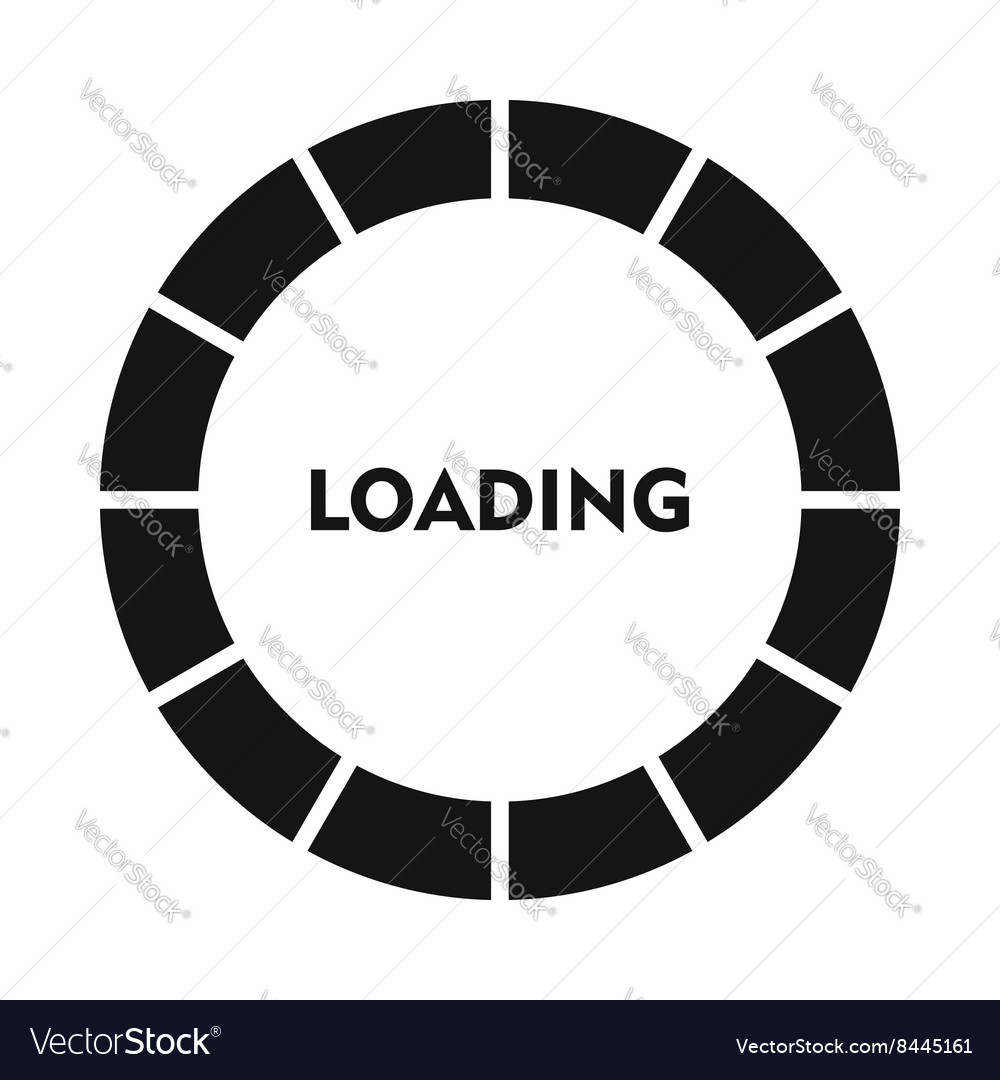 Download Circle loading bar icon simple style Royalty Free Vector