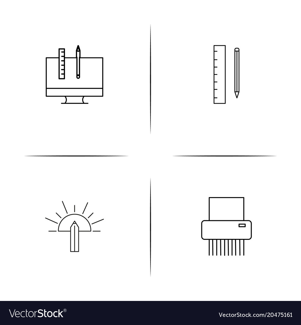 Creative process and design simple linear icons