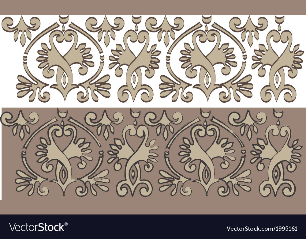 Horizontal historical ornament Royalty Free Vector Image