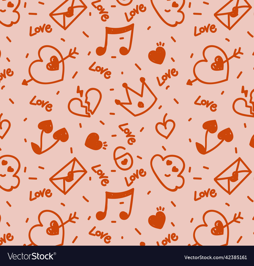 Love pattern Royalty Free Vector Image - VectorStock