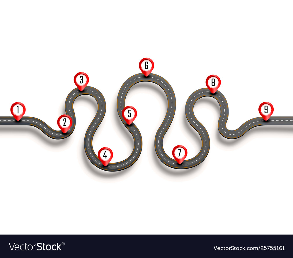 Paved path on road way location background vector image Paved path on road way location background