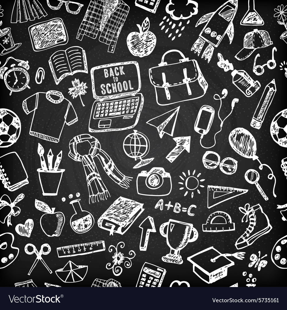 Seamless pattern of school back