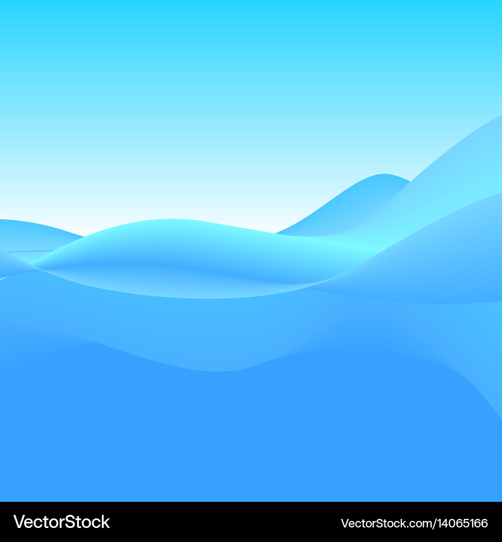 Abstract background blue waves Royalty Free Vector Image