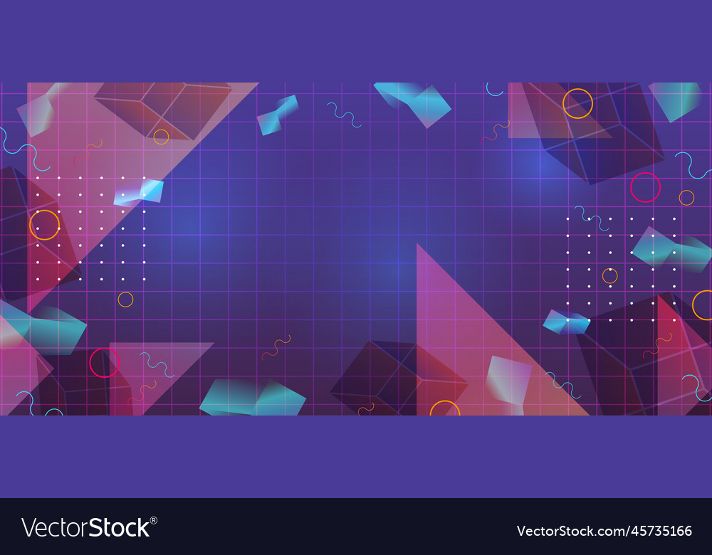 Abstract trendy 80s style background with neo