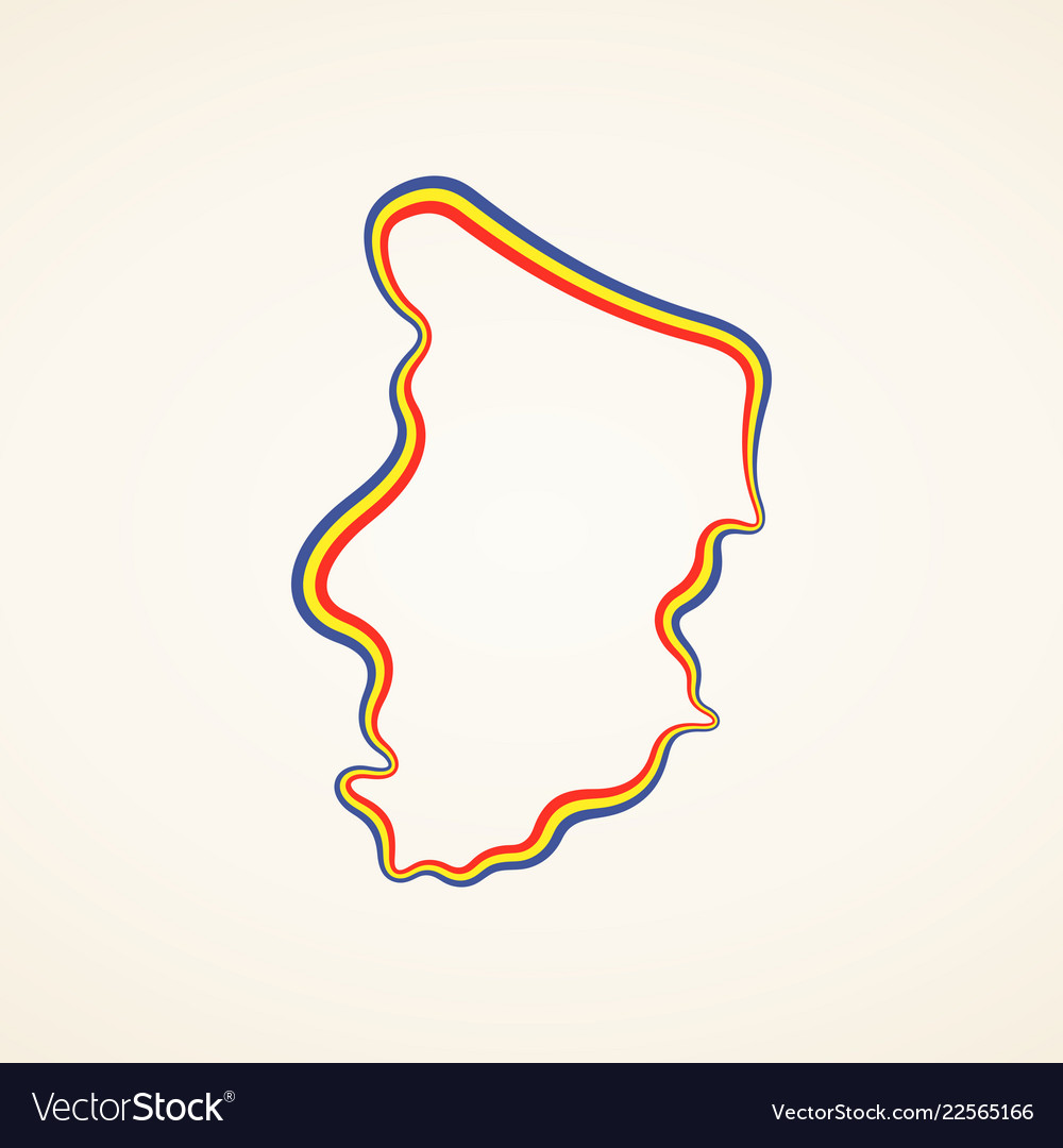 Chad - outline map