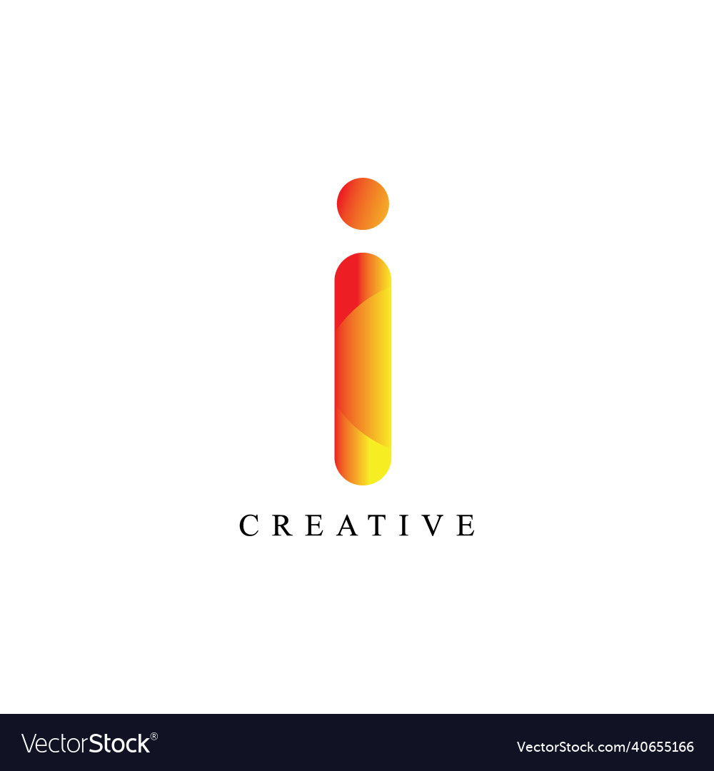 I letter logo design letter logo design template Vector Image